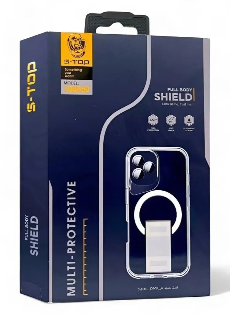 اس-توب طقم حماية كامل 10 في 1 لآيفون 16 بلس جراب شفاف مغناطيسي يدعم MagSafe مع واقي شاشة سيراميك خصوصية وحماية عدسة الكاميرا - Image 1